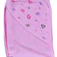 HAFEELA 100% Soft Cotton New Born Baby Hooded Terry Towels  Pack of 1 (Pink)