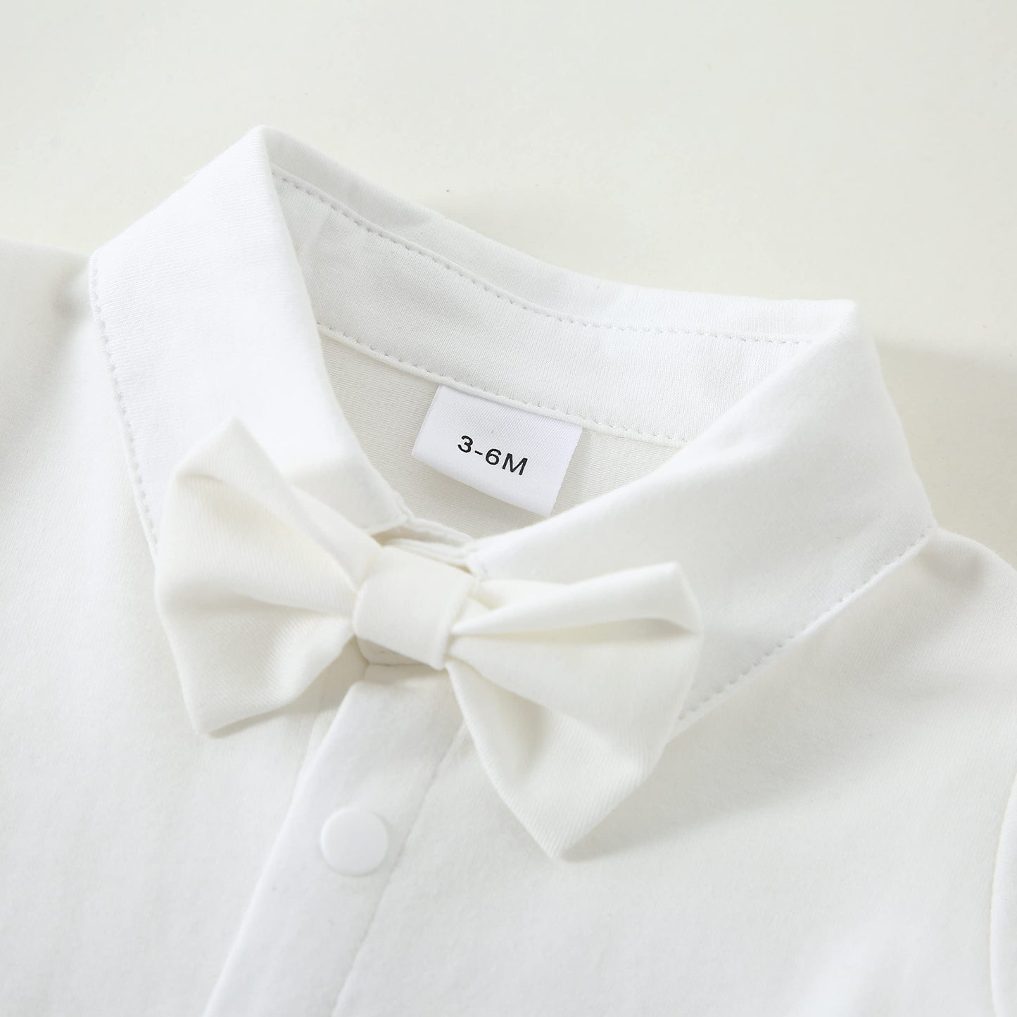 Disaur Baby Boy Formal Outfits Long Sleeve Infant White Shirt White Vest Pants Bow Tie Baby First Halloween Outfit Boy 18 24 Mon