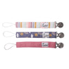 Copper Pearl Premium Knit Pacifier Holders 3-Pack: Stylish Stainless Steel Clips For Baby Girls And Boys - Prevent Floor Drops -