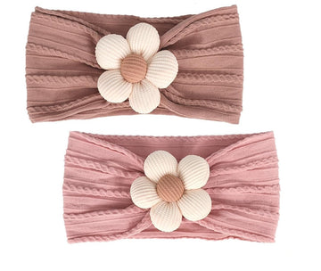 Kps Floral Headband For Baby Girls | Soft Nylon Elastic Flower Hair Band | Stretch Comfortable Floral Hairband For Newborn To To