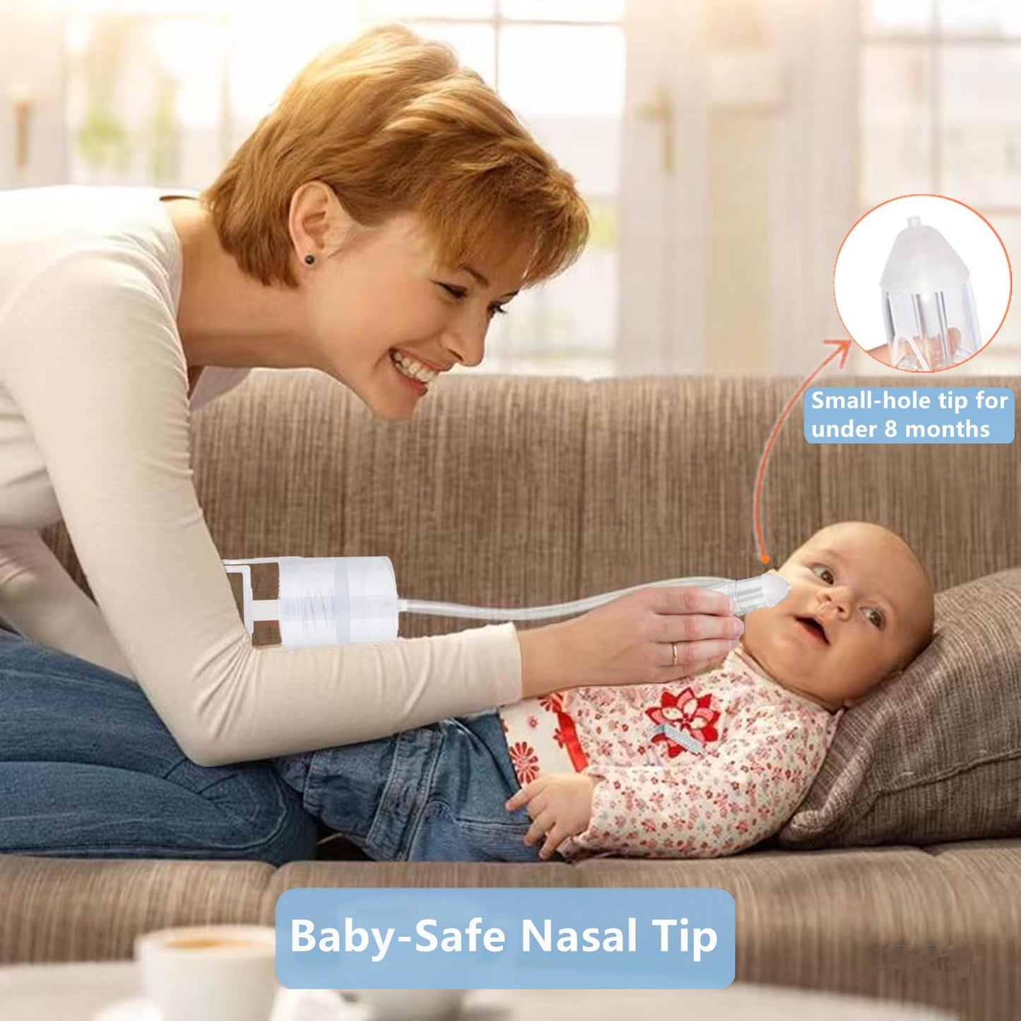 Nasal Aspirator For Baby, Baby Nose Sucker, Booger Sucker With Hand Pump And Non-Invasive Tip To Clear Clogged Passages And Boog