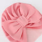 Dreshow Bqubo 5 Pcs Baby Cotton Hats Big Bow Knotted Headwrap Turban Baby Infant Beanie Baby Girl Soft Cute Toddler Cap For Wint