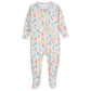 Gerber Baby Girls Buttery-Soft Snug Fit Footed Pajamas With Viscose Made Eucalyptus And Toddler Sleepers, Alphabet Soup, 6-9 Mon