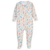 Gerber Baby Girls Buttery-Soft Snug Fit Footed Pajamas With Viscose Made Eucalyptus And Toddler Sleepers, Alphabet Soup, 6-9 Mon