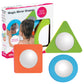 Edushape Magic Mirror Shapes Baby Bath Foam Toys Mirror - Stick-On Removable Baby Foam Bath Toys for Toddlers 1-3 - Learning Bat