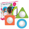 Edushape Magic Mirror Shapes Baby Bath Foam Toys Mirror - Stick-On Removable Baby Foam Bath Toys for Toddlers 1-3 - Learning Bat