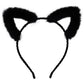 Bonnie Z. Leonardo Classic Furry Black Cat Ears Cat Ears Headband