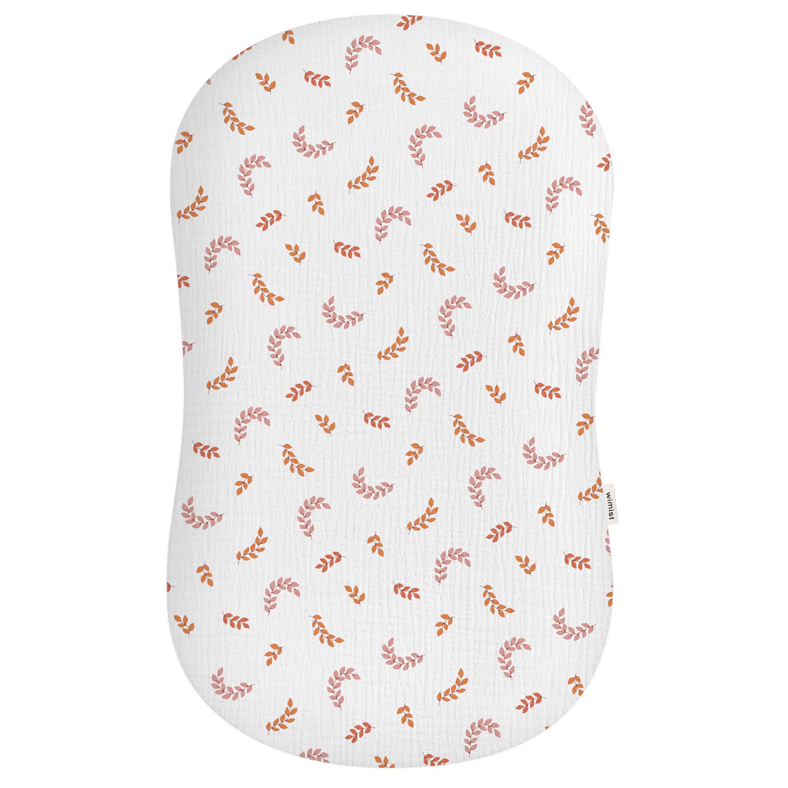 Wimist Muslin Baby Lounger Cover, Soft Breathable Newborn Lounger Pillow Cover For Boys Girls Infant (Leaf)