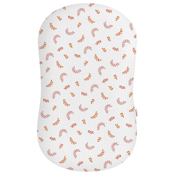 Wimist Muslin Baby Lounger Cover, Soft Breathable Newborn Lounger Pillow Cover For Boys Girls Infant (Leaf)