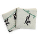 THE BABY TRUNK Monkey Knitted Napkin Set of 2 | Soft Hypoallergenic Cotton Baby Wipes | Gentle Washcloths for Newborns & Infants