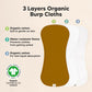 Organic Burp Cloths For Baby Boys & Girls - 5-Pack Super Absorbent, Soft & Plush, Newborn Milk Spit Up Rags, Unisex Burpy Cloth
