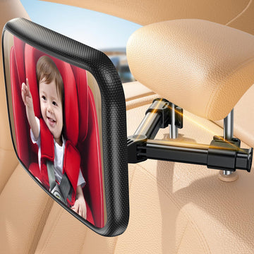 Baby Car Mirror For Baby - Lamicall Safety Shatterproof Acrylic Mirror, Anti-Shake Car Seat Mirror For Baby Rear Facing, 360 Rot