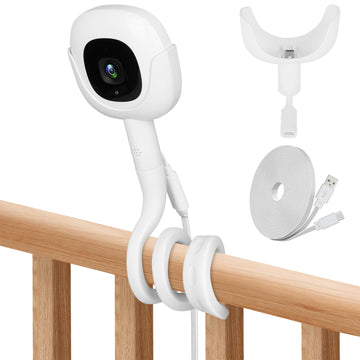 Flex Baby Monitor Charger Mount Compatible with Nanit Pro Baby Monitor With Type-C Charging Port Connector mount and 10FT Power 