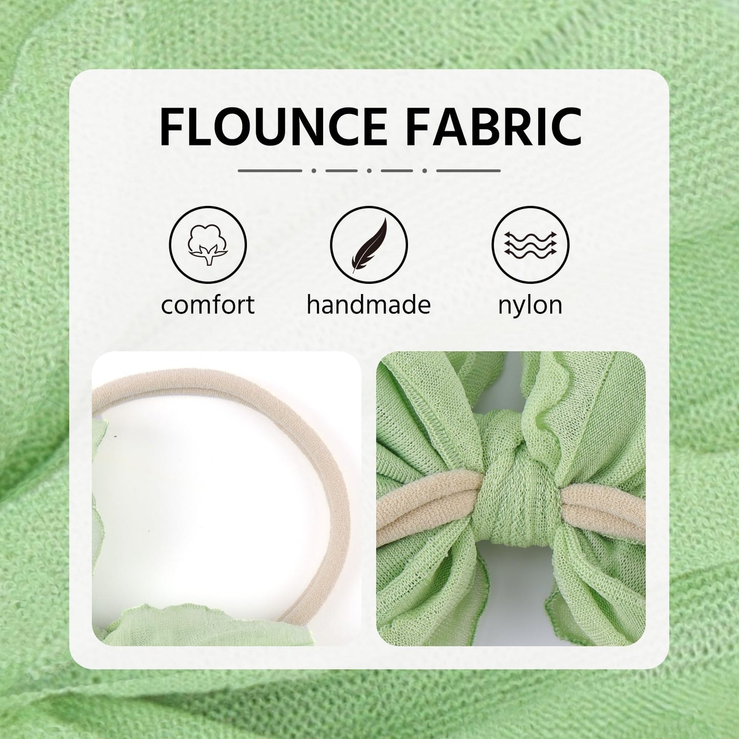 Lanmerry Lace Big Bows Baby Headbands Elastic Hairbands Hair Bows Children Soft Hair Accessories Newborn Infant Toddlers Yellow