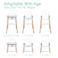 Children Of Design Classic Non-Reclinable 6 In 1 Wooden High Chair - Clear
