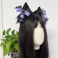Vigvan Cat Ears Wolf Fox Ears Animal Cosplay Cute Head Accessories For Halloween (H Black)