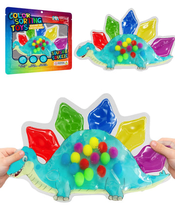 Dinosaur Sensory Toys for Toddlers 3-5 Travel Toys Color Sorting Matching Activities Preschool Toddler Car Activities Quiet Calm