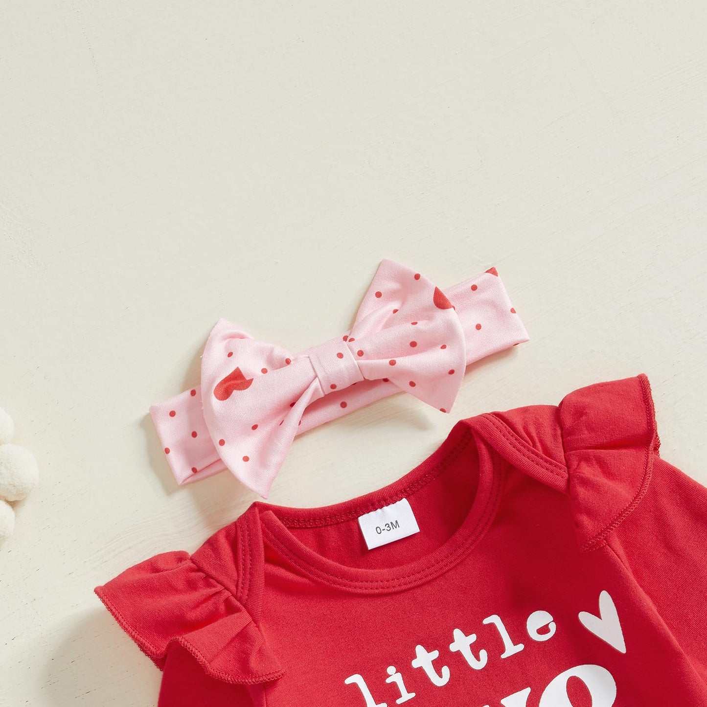 Beqeuewll Baby Girl Valentines Day Outfits Letter Print Long Sleeve Romper Tutu Skirt Headband Set Newborn Baby Girls Clothe (Li