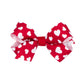 Wee Ones Girls' Valentines Day Grosgrain Hair Bow On Weestay No-Slip Clip, Valentine Heart Print, Mini, Red
