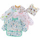 Haimoburg 5 Pcs Long Sleeved Baby Toddler Bibs Waterproof Sleeved Bib 3-24 Months