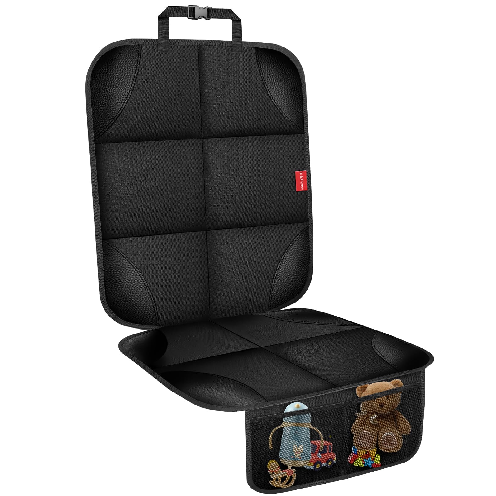 Car Seat Protector, Carseat Seat Protectors With Thick Padding And Upgraded Non-Slip Backing, Waterproof Seat Protector Under Ba