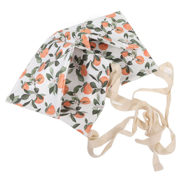 Hanging Diaper Bag High Capacity Printed Cotton Baby Headboard Storage Bag for Home (Orange)
