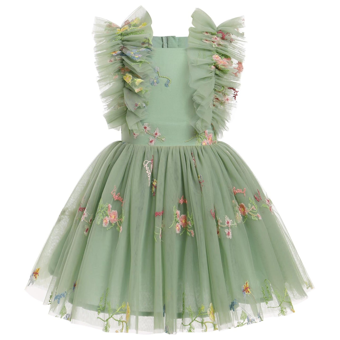 Fairy Dress Toddler, Party Dress For Baby Girl Boho Lace Hippie Flower Puffy Wedding Birthday Fancy Dance Evening Gown For Kids