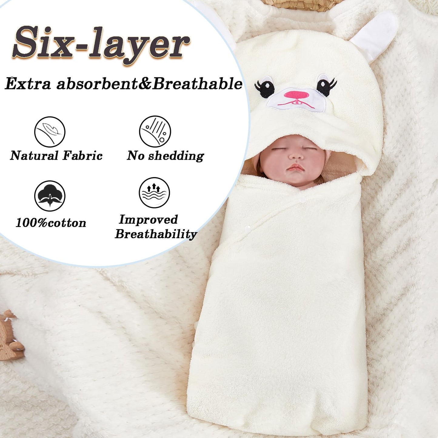 Foinemyed Toddler Baby Bath Towels With Hood 27.5'X55' Soft Hooded Bath Towel Ultra Absorbent Bath Towel For Newborn Boys Girl