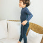 Vaenait Baby Kids Long Sleeve Modal Sleepwear Pajamas 2Pcs Set Modal Navy S