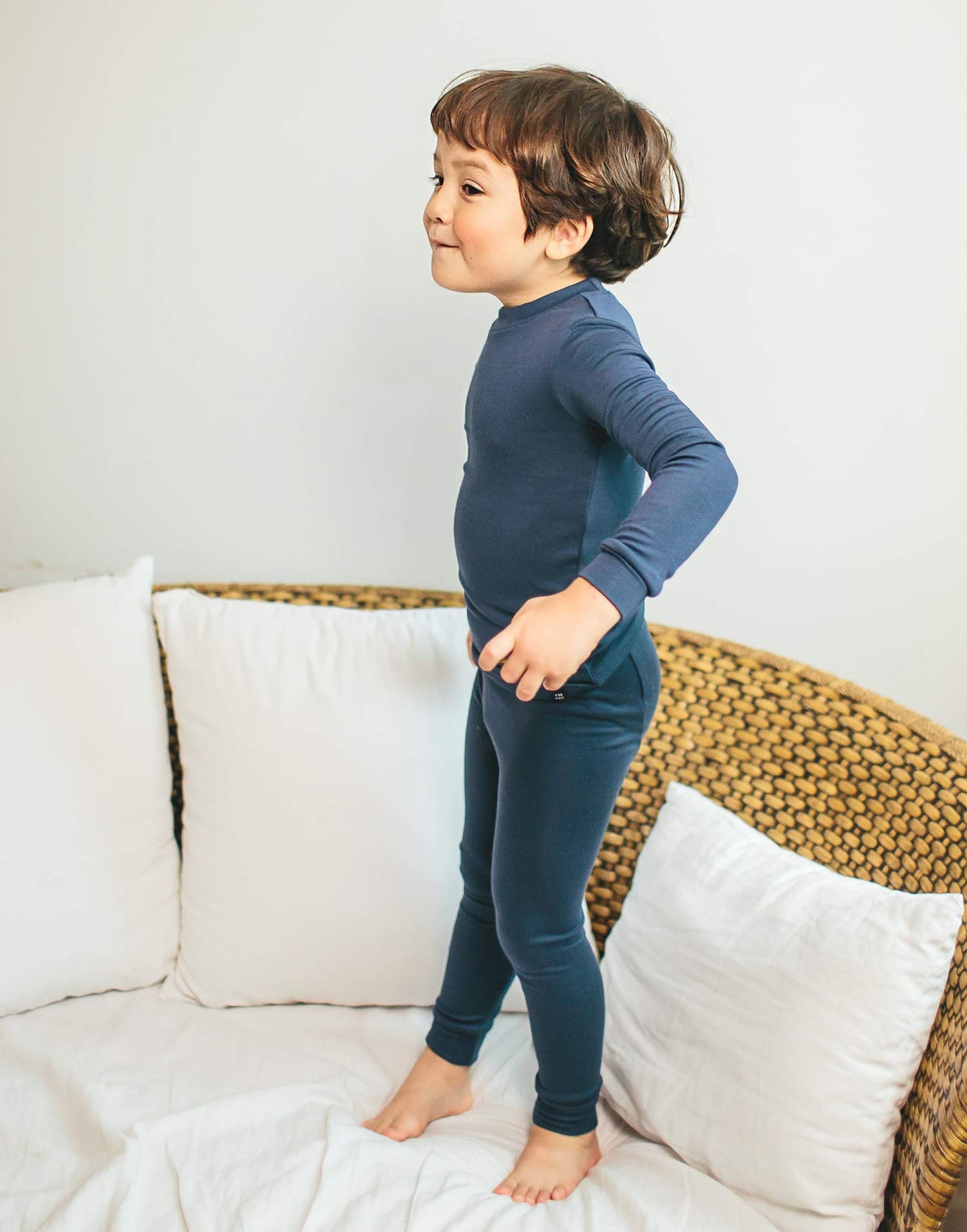 Vaenait Baby Kids Long Sleeve Modal Sleepwear Pajamas 2Pcs Set Modal Navy S