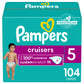 Pampers Cruisers Diapers - Size 5, 104 Count, Disposable Active Baby Diapers with Custom Stretch