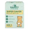 Happy Little Camper Super Saver Diapers, Size 4, 25 Count | Budget-Friendly Disposable Baby Diapers for Sensitive Skin | Hypoall