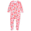 Gerber Unisex Baby Toddler Buttery Soft Snug Fit Footed Pajamas With Viscose Made From Eucalyptus, Just Peachy, 3T