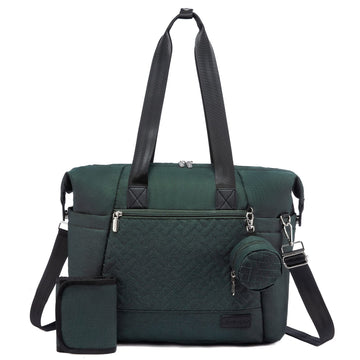 Lovevook Diaper Bag Tote, Large Baby Tote Bag, Travel Diaper Tote For Mom And Dad With Changing Pad And First Aid Bag,Green