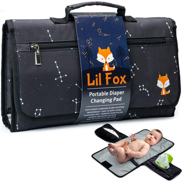 Baby Changing Pad By Lil Fox. Portable Changing Pad For Baby Diaper Bag Or Changing Table Pad. One-Hand Diaper Change Pad. Baby