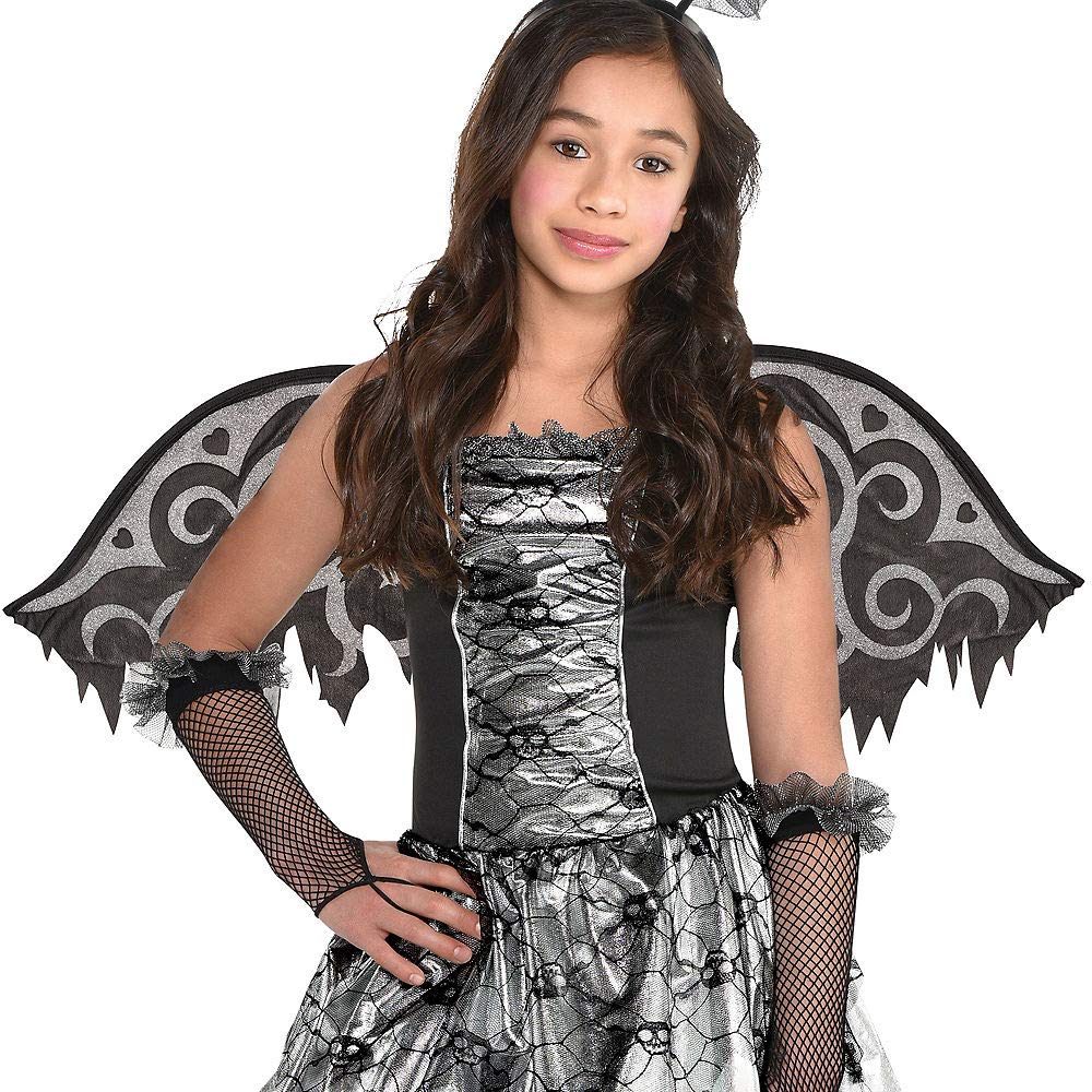 Amscan 842696 Black And Silver Fallen Angel Costume, Children Medium Size, 1 Piece