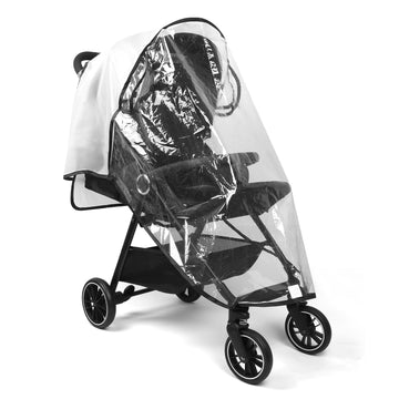Mkobon Clear Stroller Rain Cover, Universal Stroller Cover Breathable, Foldable Travel Weather Shield, Waterproof Windproof Baby