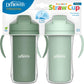 Dr. Browns Milestones Insulated Sippy Cup with Straw and Handles, Spill-Proof Tumbler with Lid, 2-Pack, Green, 10 oz/300 mL, BP