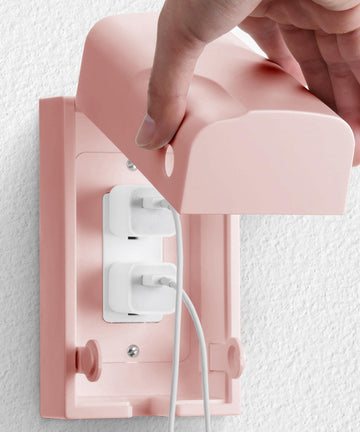 Bates - Baby Safety Outlet Cover Box, Pink, Outlet Covers Baby Proofing, Plug Covers Baby Proofing, Baby Outlet Cover, Socket Co