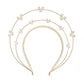 Zivyes Pearl Mouse Ears Headband For Women Gold Goddess Princess Halo Crown Mickey Cosplay Accessories