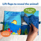 Skillmatics Peek-A-Boo Underwater Animal Book - Soft Cloth Book for Baby, Crinkle Pages for Sensory Play, Toddler Toys, Gifts fo