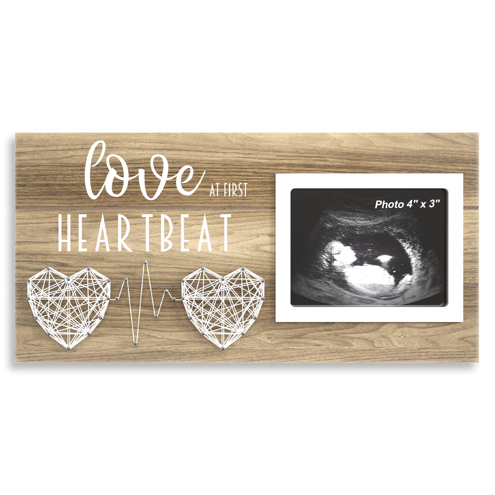 EURSET Baby Sonogram Picture Frame for Standard 4 x 3 Ultrasound Photo - Pregnancy Announcements Ideas - Gender Reveal Baby-Show