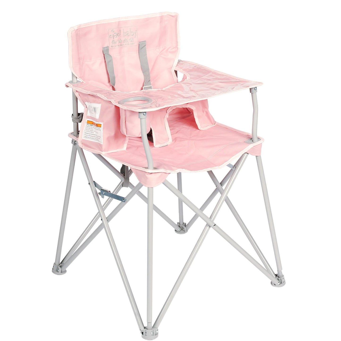 ciao! baby Portable High Chair for Babies and Toddlers, Fold Up Outdoor Travel Seat with Tray and Carry Bag for Camping, Picnics