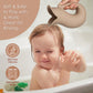 Baby Bath Rinse Cup, Silicone Shampoo Washing Rinse Cup For Kids, Bath Rinse Cup With Handle (Sand)
