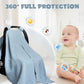 Muslin Car Seat Cover For Babies, Baby Carseat Cover For Boys Girls, Breathable Infant Car Seat Canopy, Multiuse Baby Carrier Co