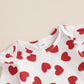 Socutebabe My First Valentine'S Day Baby Girl Outfit Newborn Onesie Romper Corduroy Skirt Lover Babe Dress Outfits Cloth (V Love