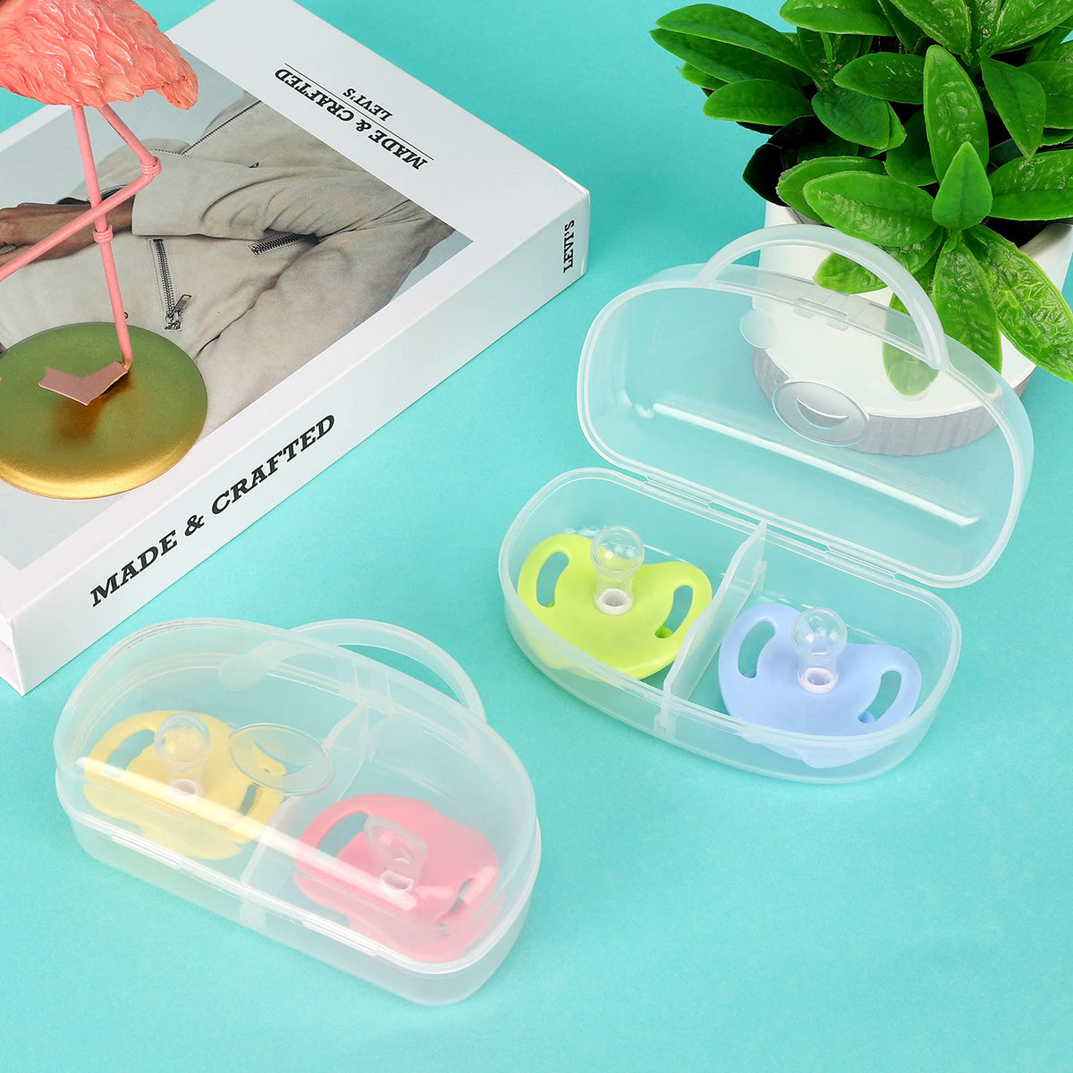 Screen Pacifier Accmor Pacifier Case, Pacifier Container Can Storage 2 Pacifiers, Baby ...