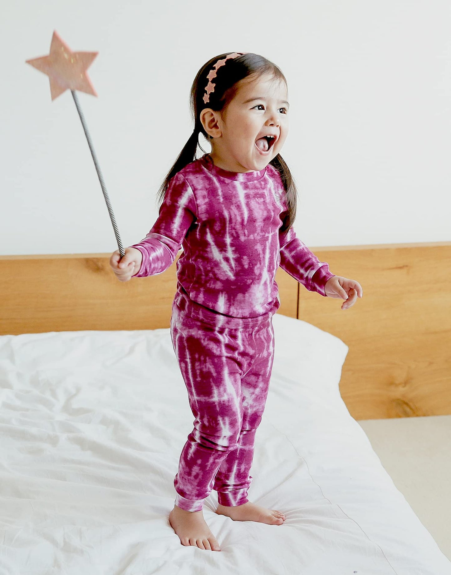 Vaenait Baby 100% Cotton Sleepwear Pajamas 2Pcs Set Tiedye-Thunderplum-256 Xs