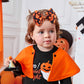 Lanmerry Halloween Baby Girl Headbands With Bows For Newborn Orange Hair Bow Hair Accessories Elastic Nylon Halloween Hairbands