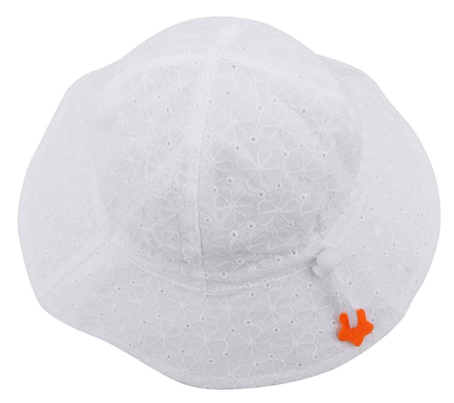 Simplikids Upf 50+ Uv Sun Protection Wide Brim Baby Sun Hat,White #4,0-12 Months